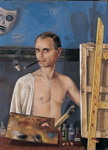 Felix Nussbaum, Selbstbildnis an der Staffelei, 1943, Felix-Nussbaum-Haus Osnabrück, Leihgabe der Niedersächsischen Sparkassenstiftung, Foto © Felix-Nussbaum-Haus Osnabrück