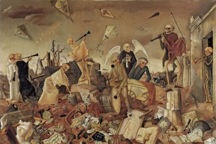 Felix Nussbaum, Triumph des Todes (Die Gerippe spielen zum Tanz), 1944, Felix-Nussbaum-Haus, Leihgabe der Niedersächsischen Sparkassenstiftung, Foto © Felix-Nussbaum-Haus Osnabrück